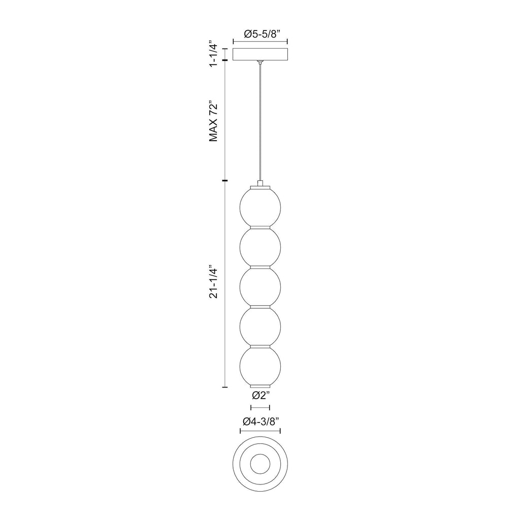 Bijou 5-in Pendant