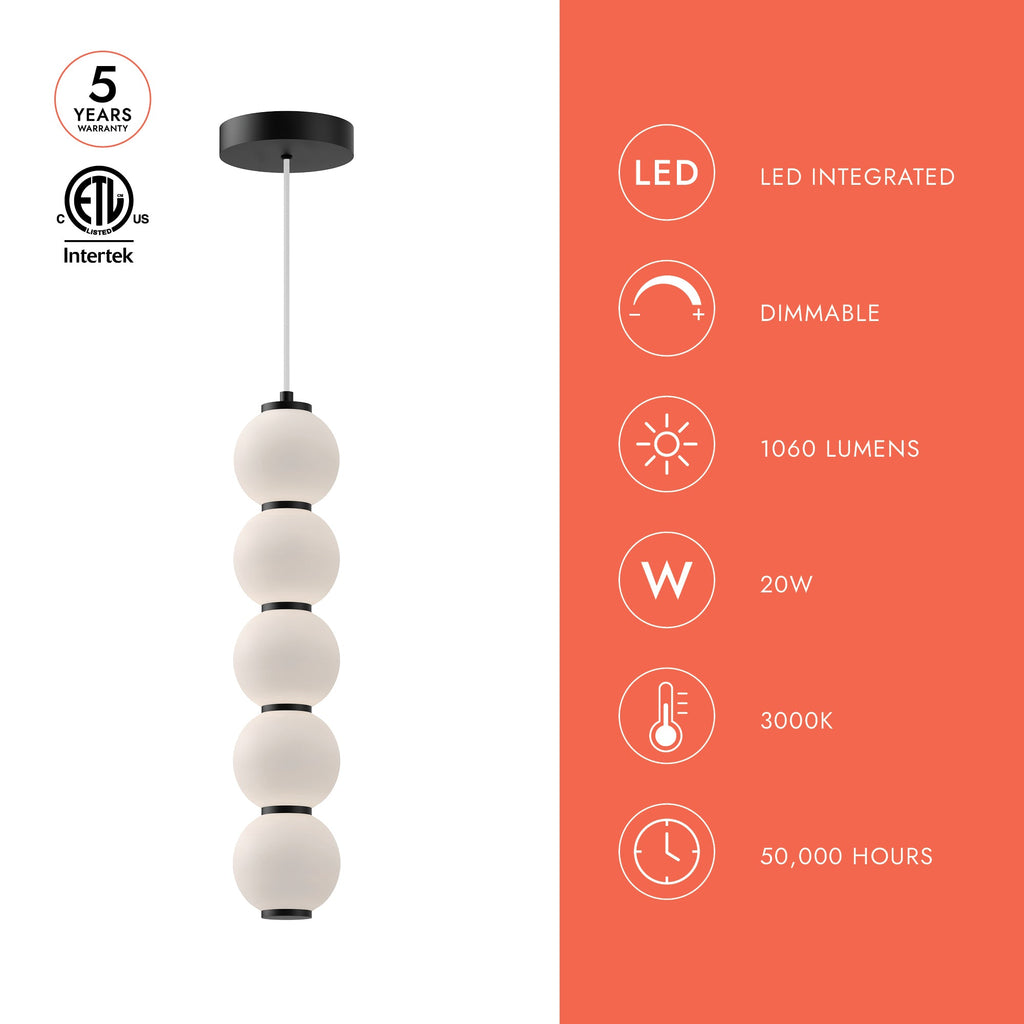 Bijou 5-in Pendant
