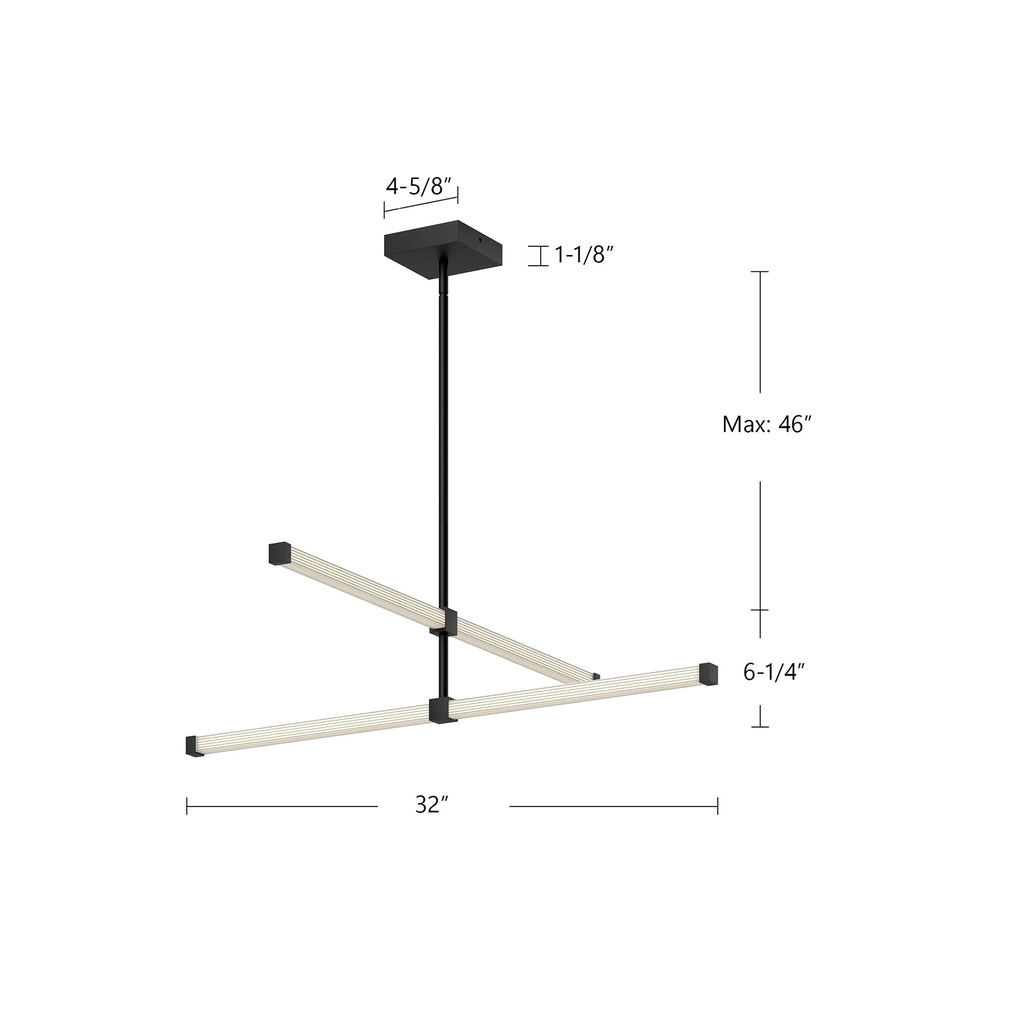 Blade 32-in Chandelier