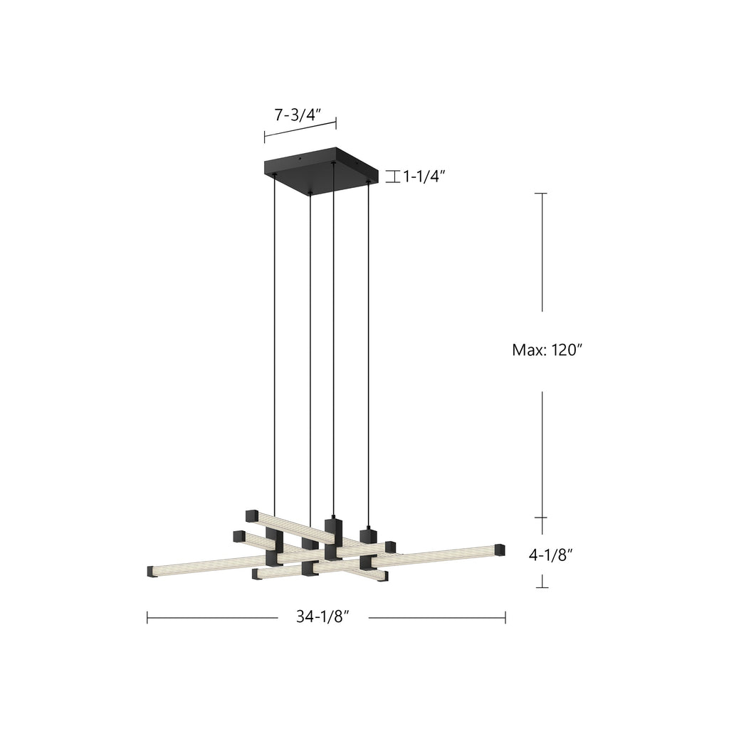 Blade 34-in Chandelier