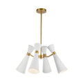 Blake 24-in Chandelier — White/Aged Gold