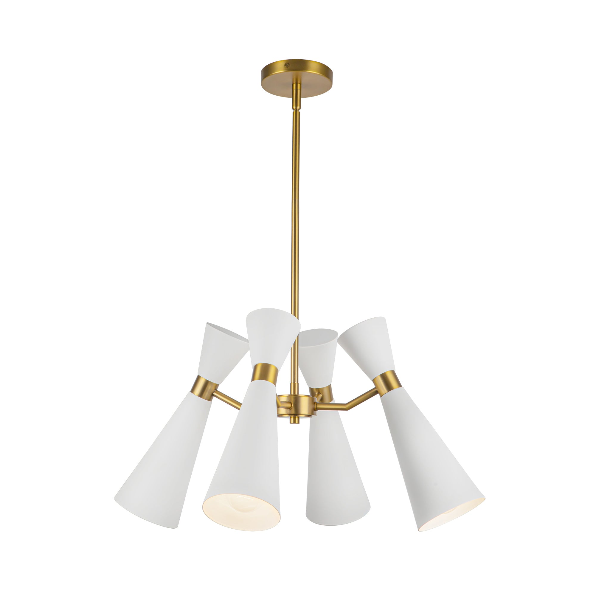 Blake 24-in Chandelier — White/Aged Gold