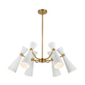 Blake 32-in Chandelier — White/Aged Gold