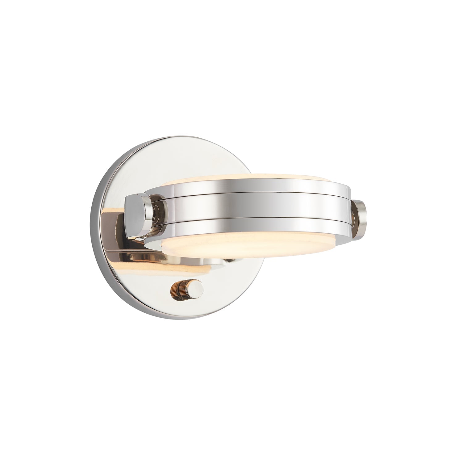 Blanco 6-in Wall/Vanity Light — Polished Nickel/Alabaster