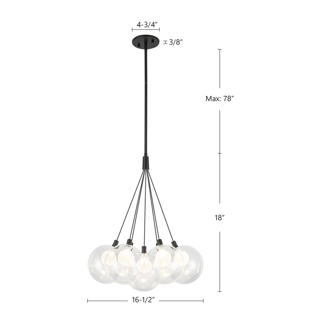 Bolla 17-in Chandelier