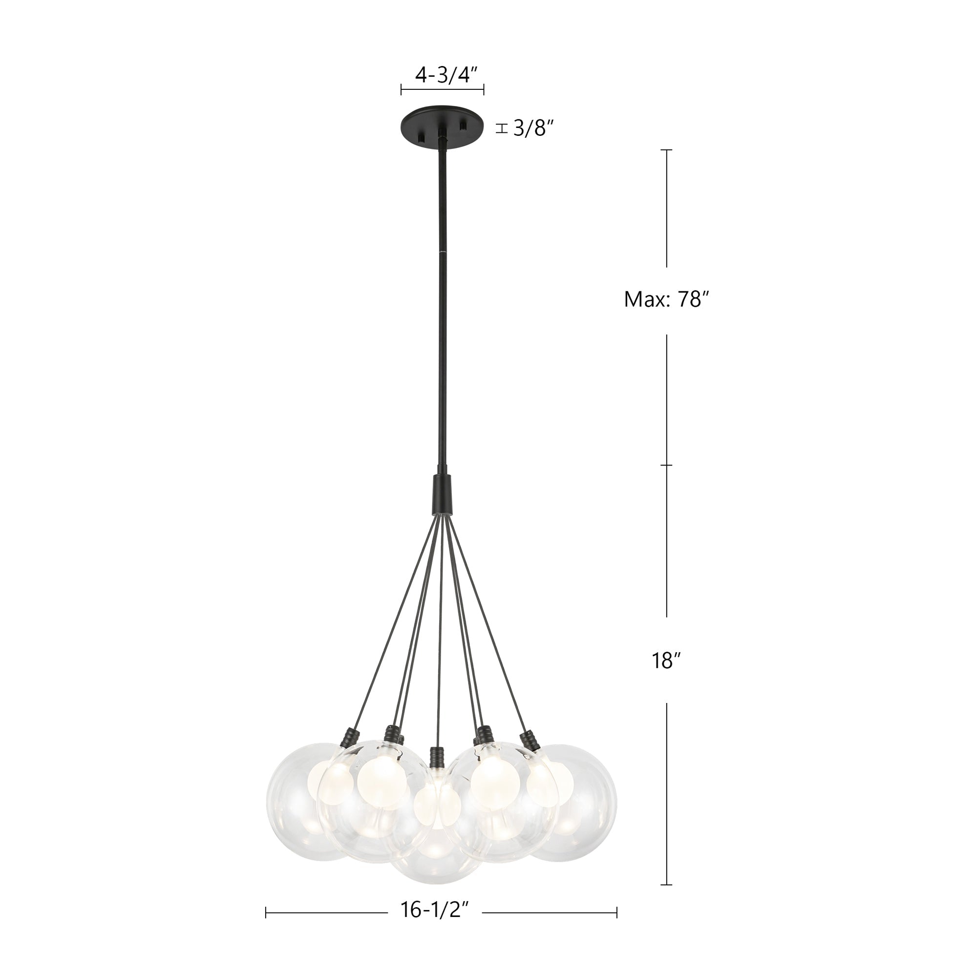 Bolla 17-in Chandelier