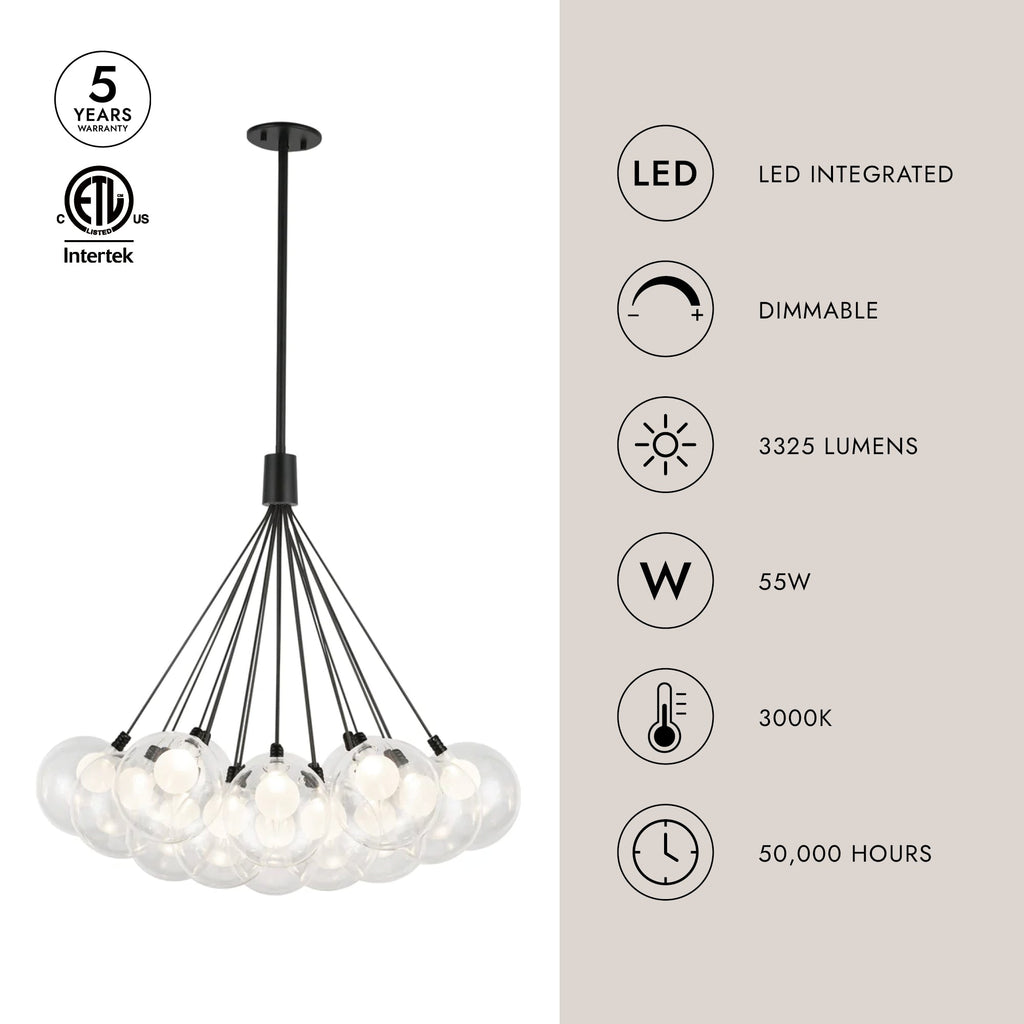 Bolla 28-in Chandelier