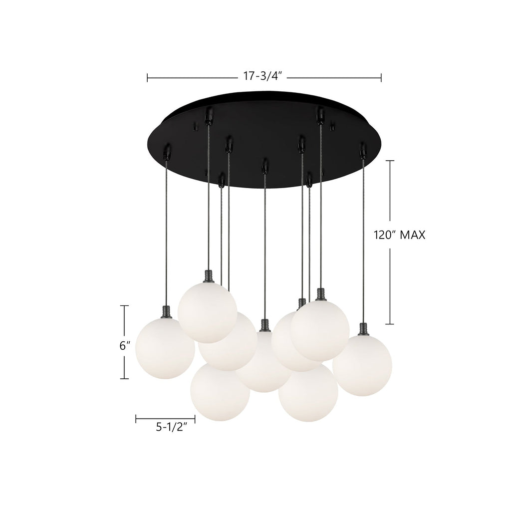 Bolla 6-in 9 Head Multi Pendant
