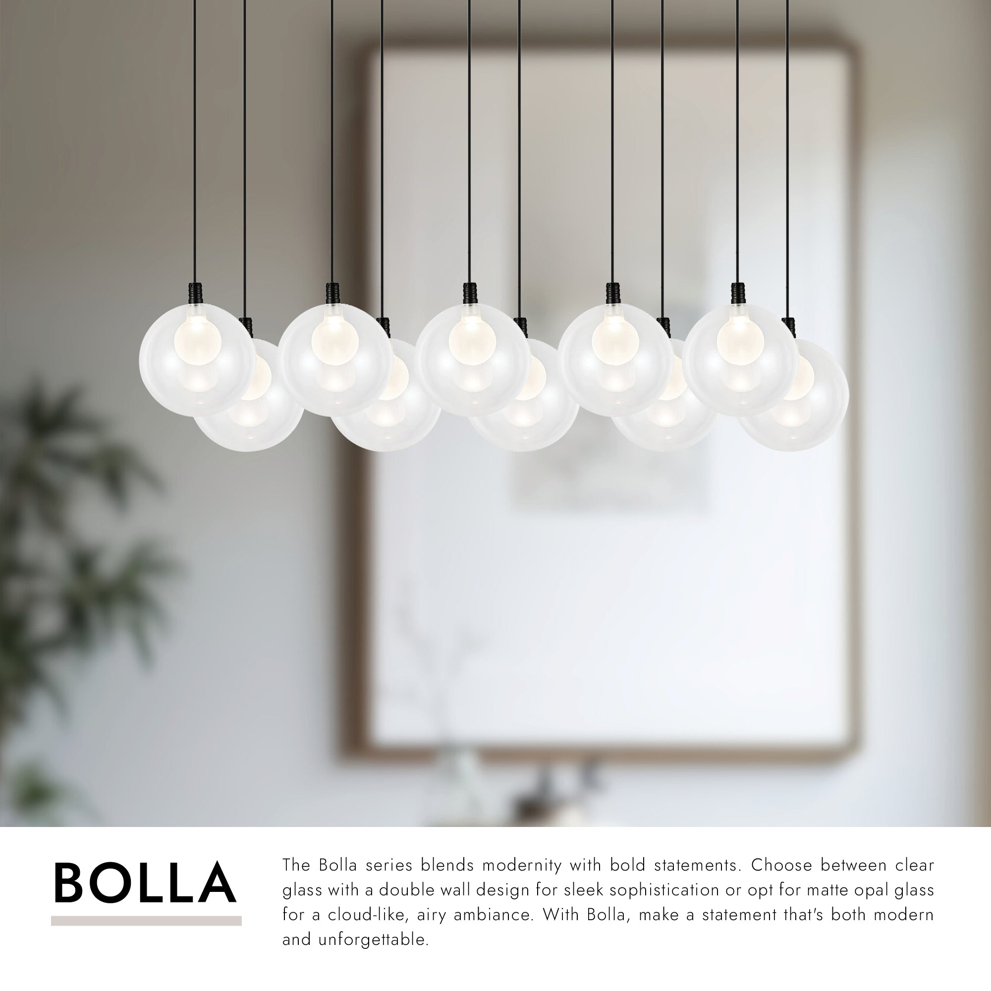 Bolla 6-in 10 Head Multi Pendant