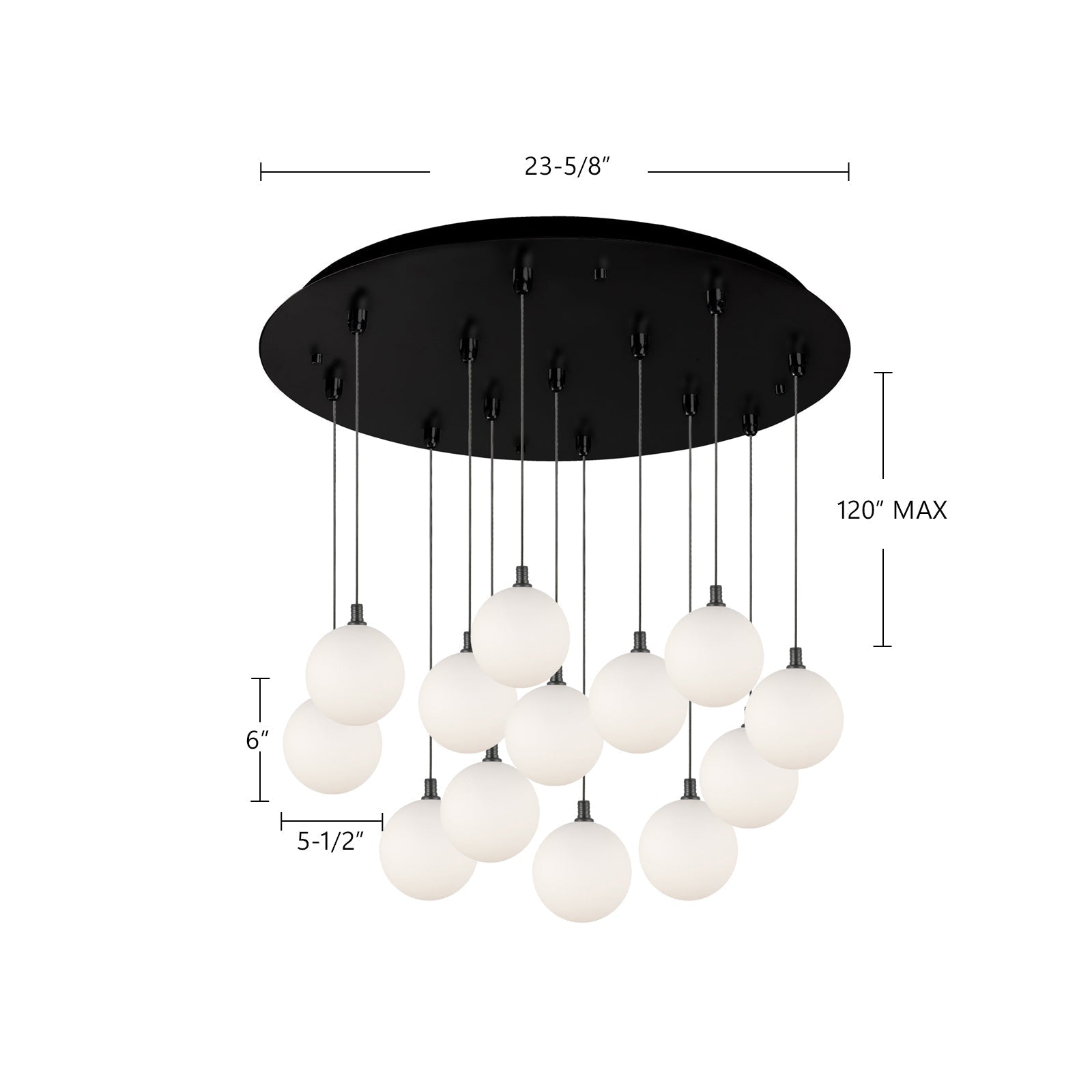 Bolla 6-in 13 Head Multi Pendant