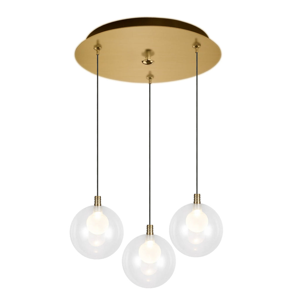 Bolla 6-in 3 Head Multi Pendant — Brushed Gold