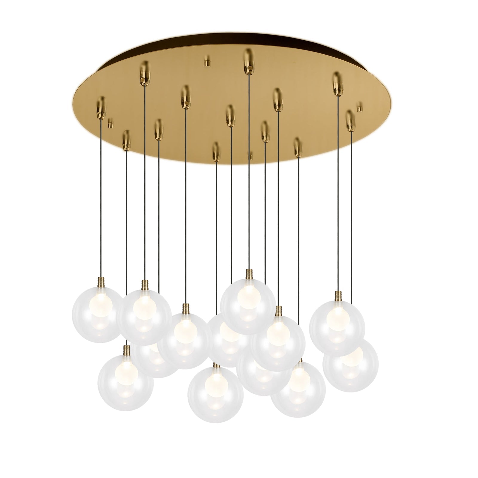 Bolla 6-in 13 Head Multi Pendant — Brushed Gold