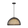 Bondi 16-in Pendant — Matte Black/Opal