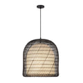 Bondi 20-in Pendant — Matte Black/Opal Glass