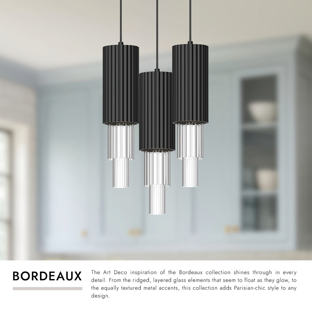Bordeaux 4-in 3 Head Multi Pendant