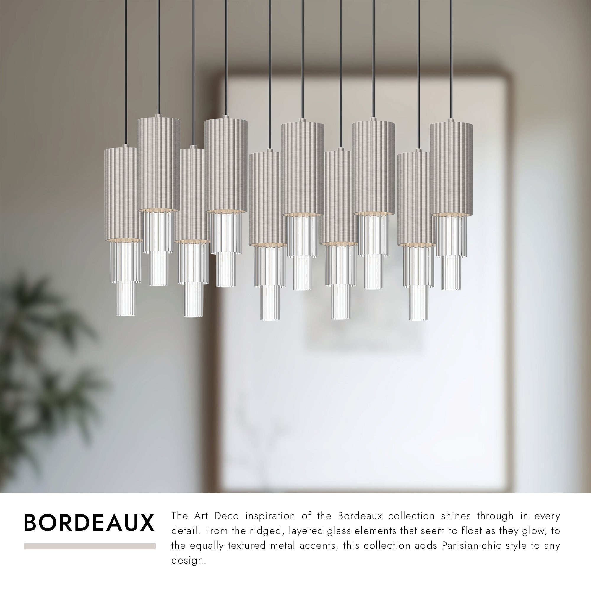 Bordeaux 4-in 10 Head Multi Pendant