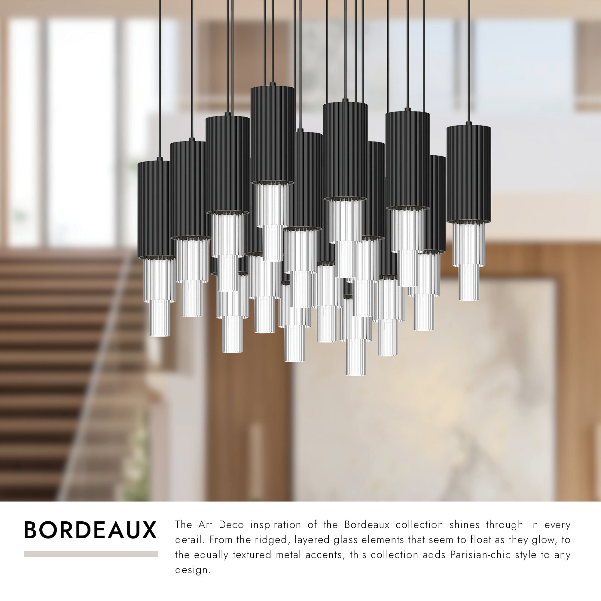 Bordeaux 4-in 16 Head Multi Pendant
