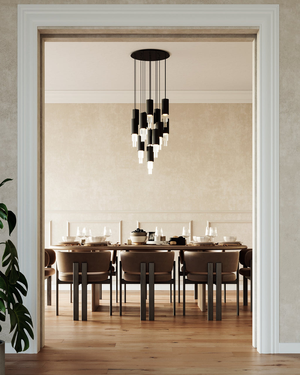 Bordeaux 4-in 13 Head Multi Pendant