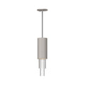 Bordeaux 4-in Pendant — Brushed Nickel/Clear Ribbed Glass