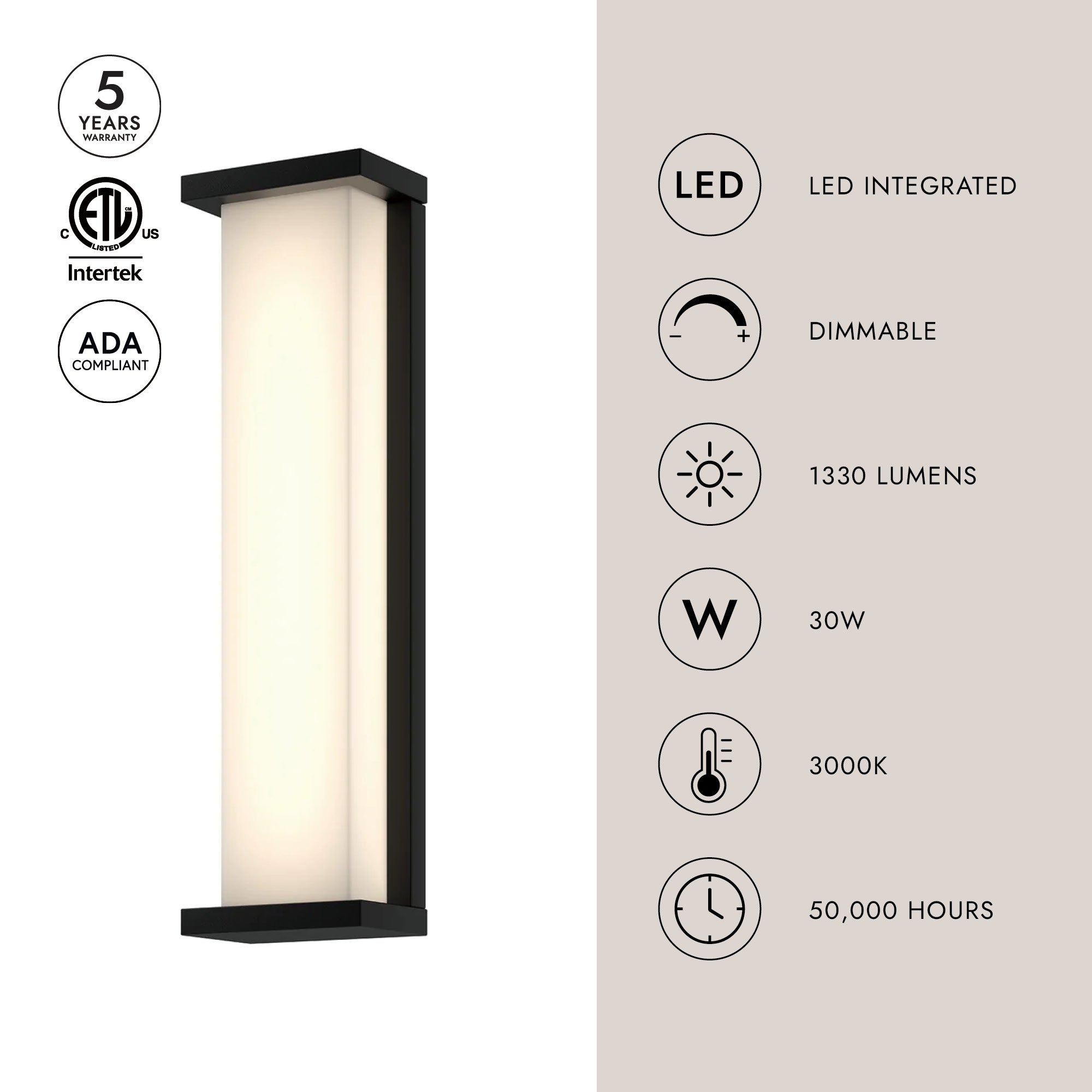 Bravo 20-in Exterior Wall Sconce