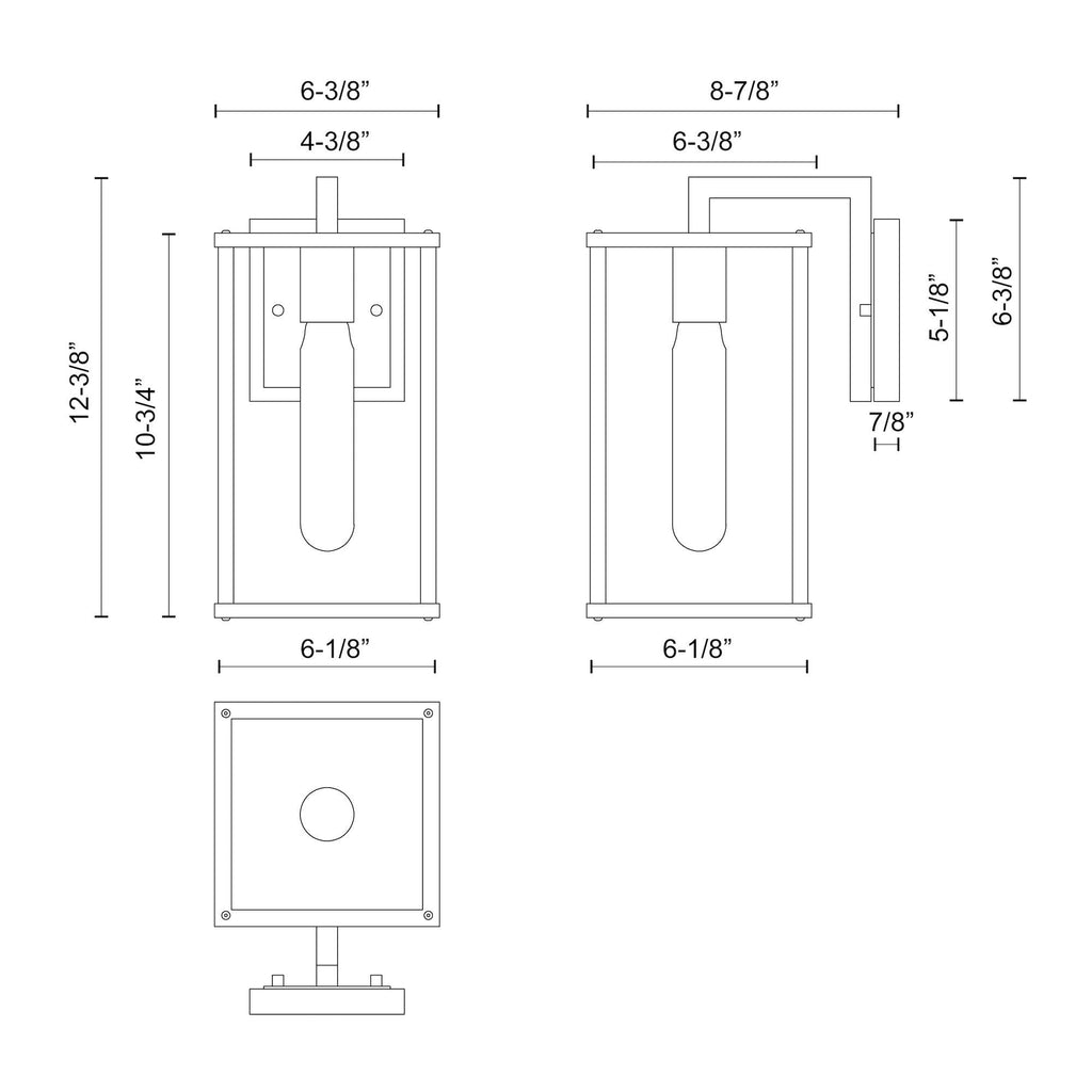 Brentwood 12-in Exterior Wall Sconce