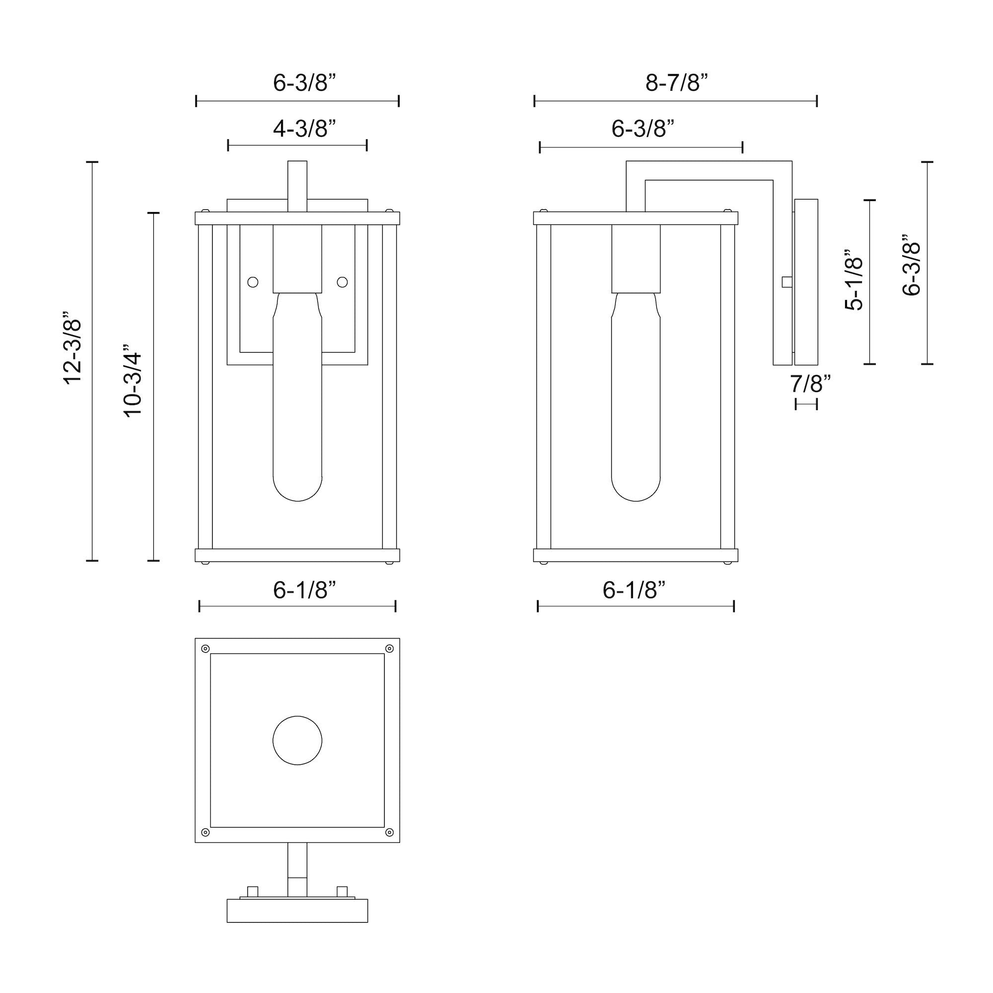 Brentwood 12-in Exterior Wall Sconce