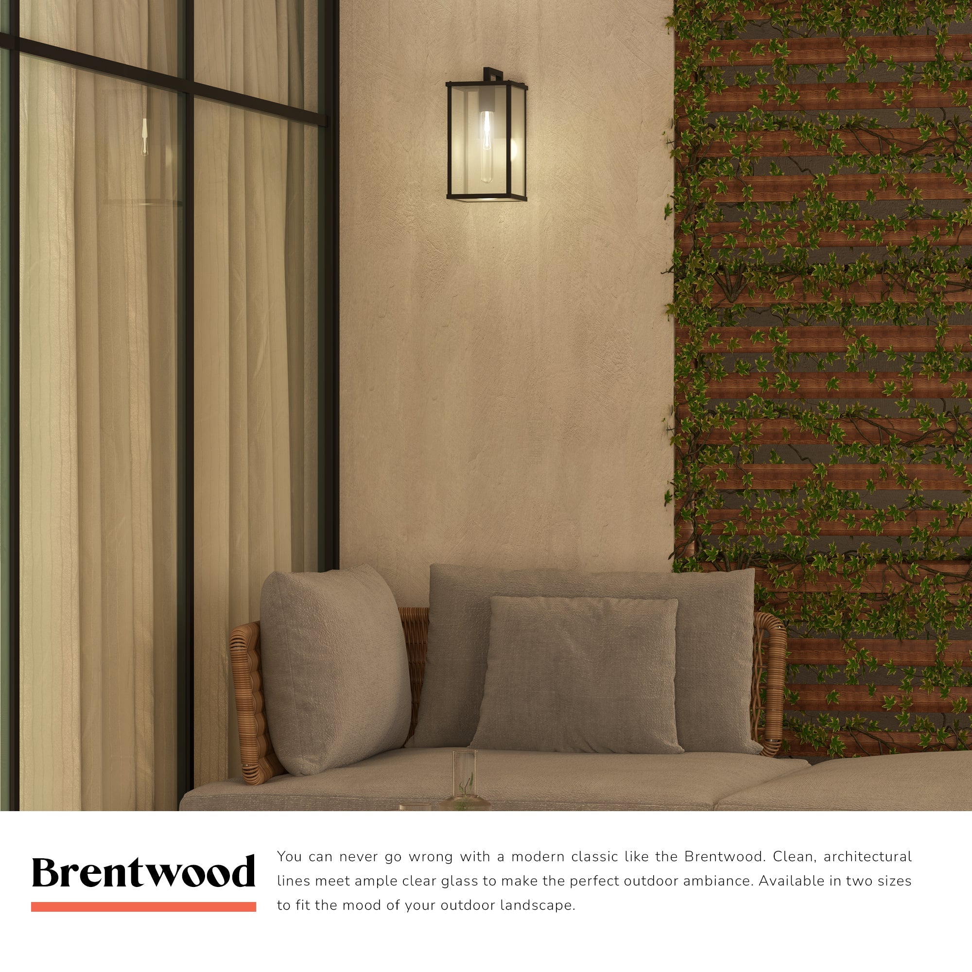 Brentwood 12-in Exterior Wall Sconce