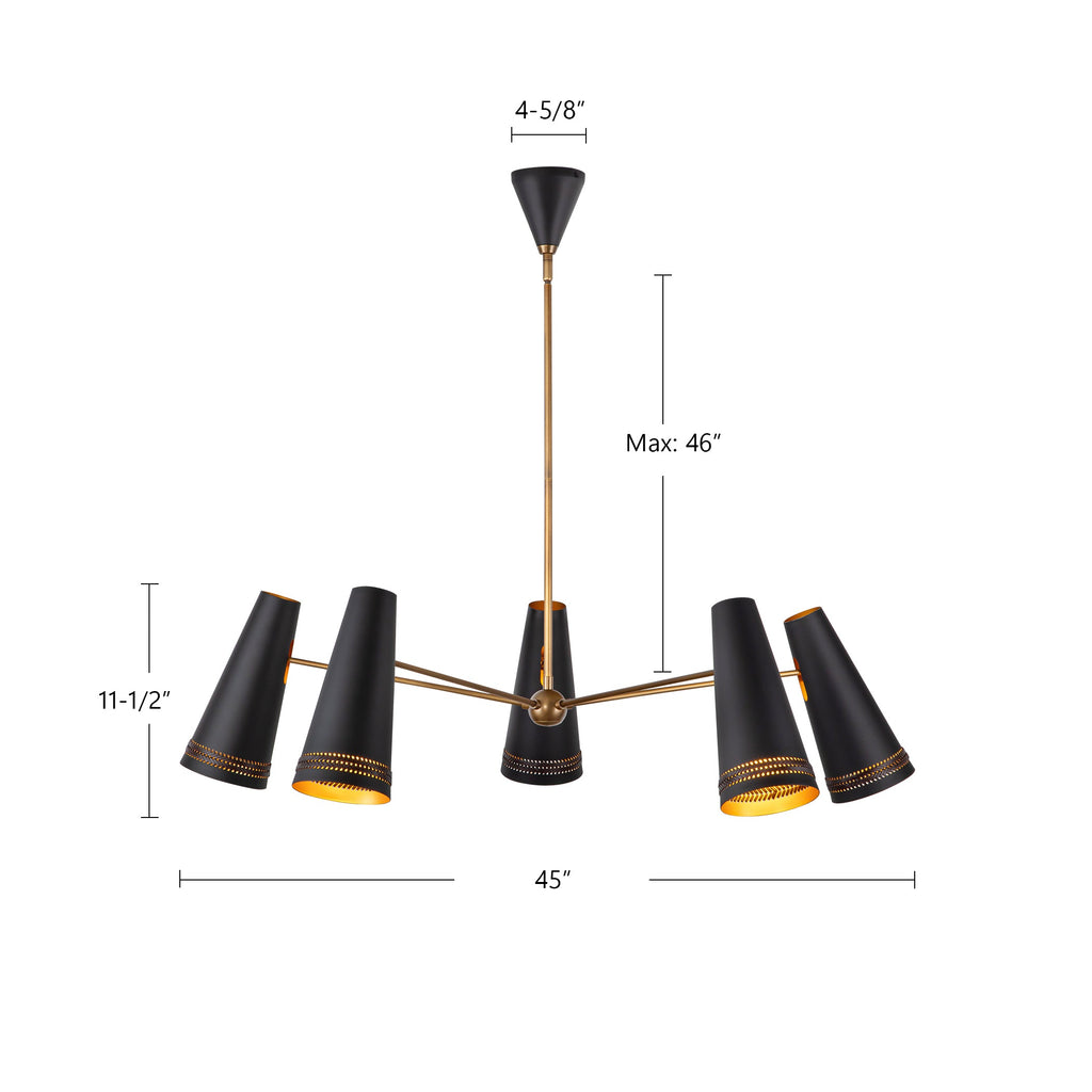 Brickell 45-in Chandelier