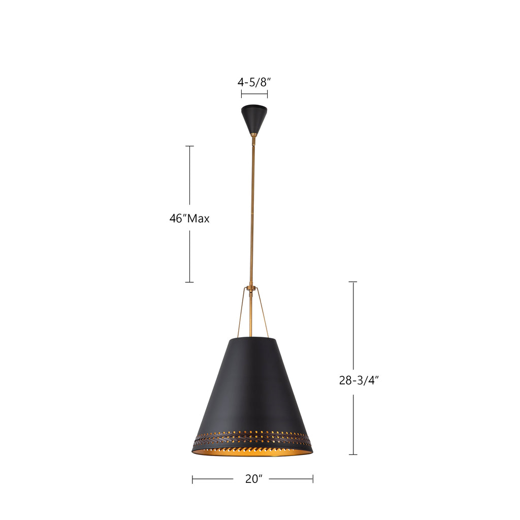 Brickell 20-in Pendant
