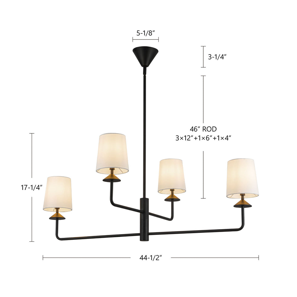 Bridgette 45-in Chandelier