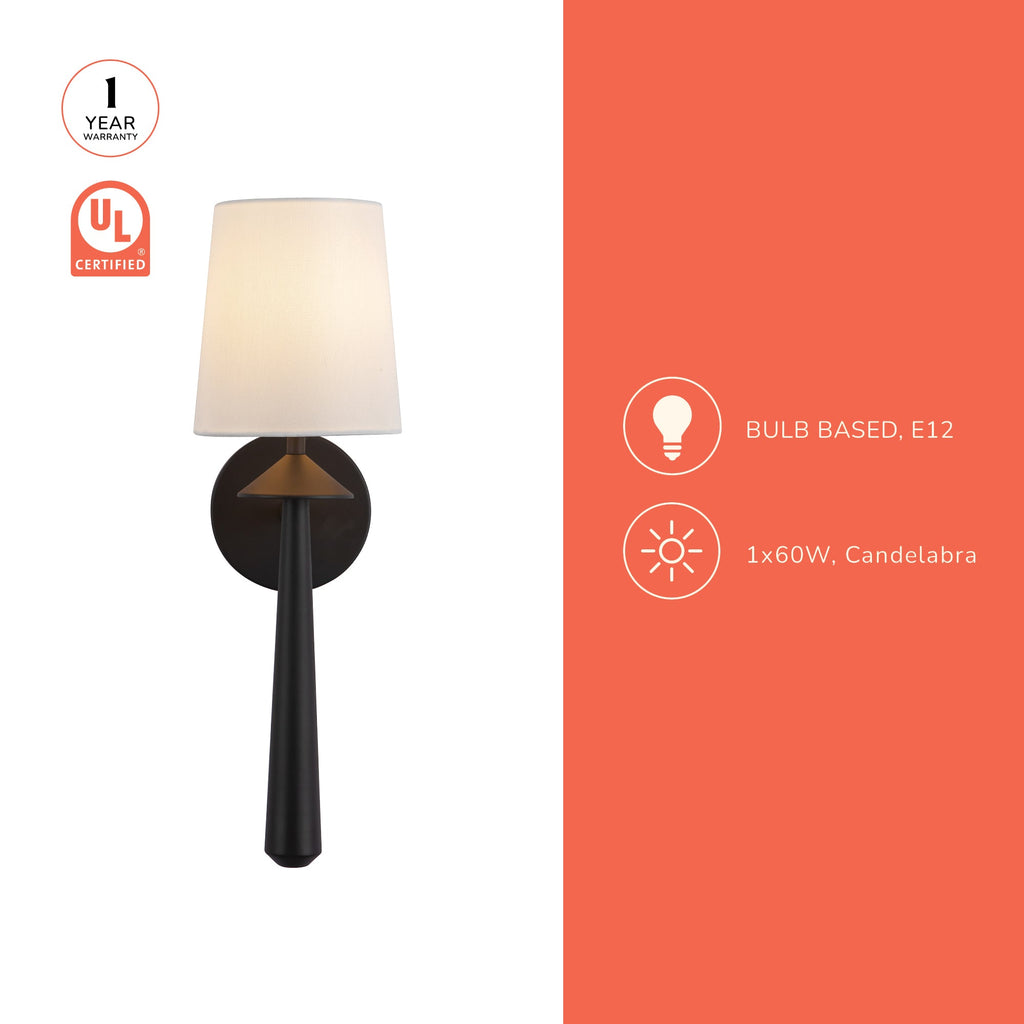 Bridgette 6-in Wall/Vanity Light