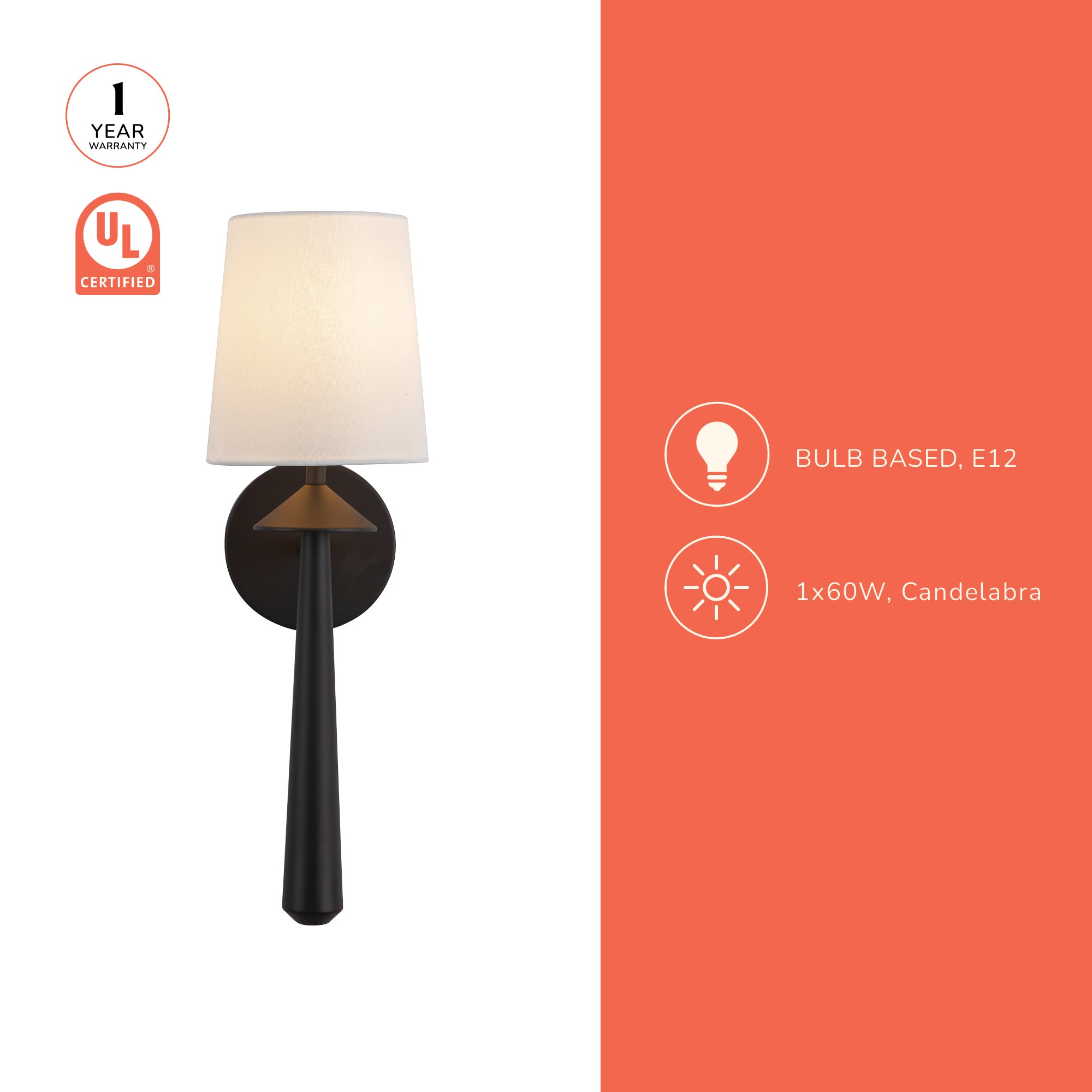 Bridgette 6-in Wall/Vanity Light