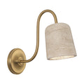 Bromley 5-in Wall/Vanity Light — Brushed Gold/Travertine