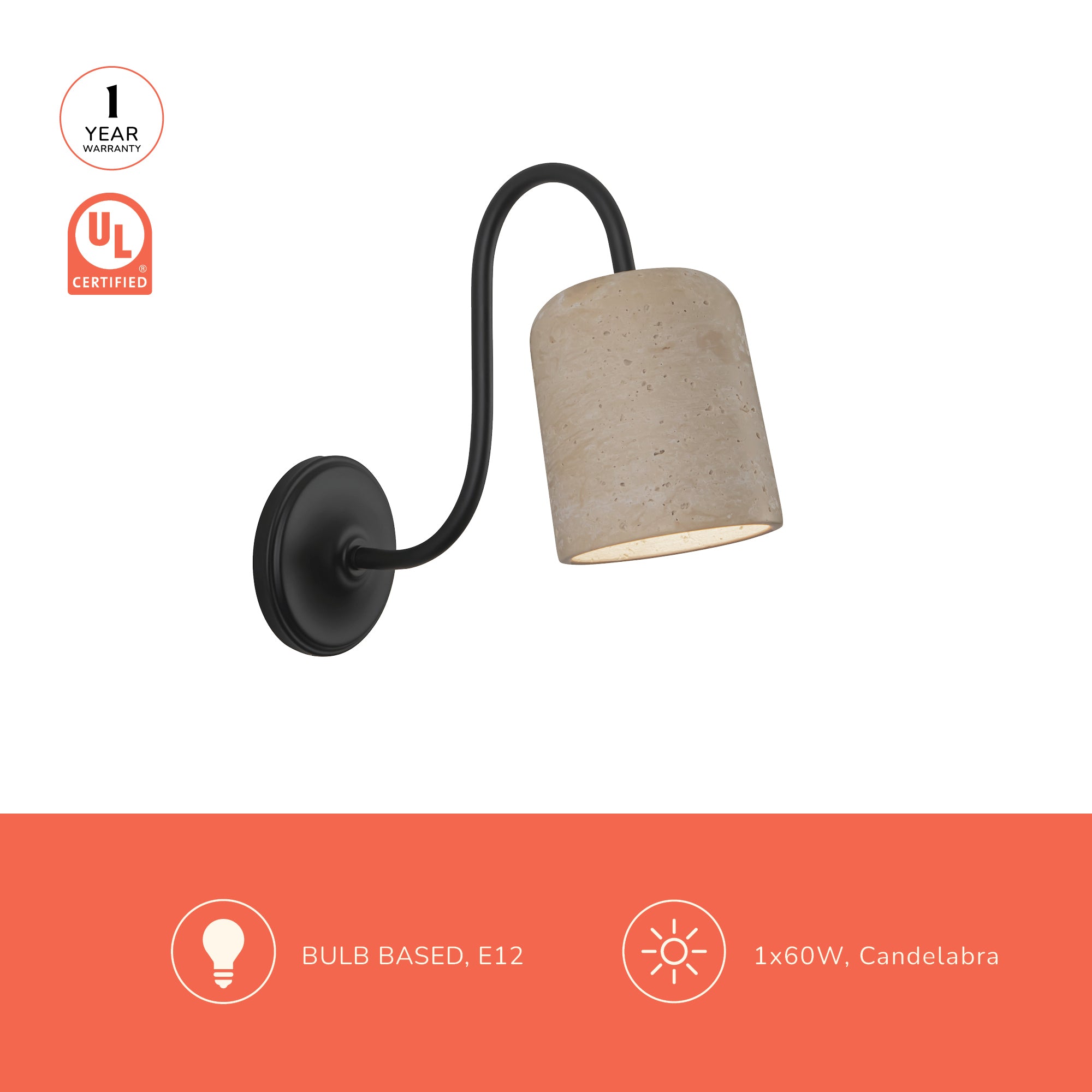 Bromley 5-in Wall/Vanity Light