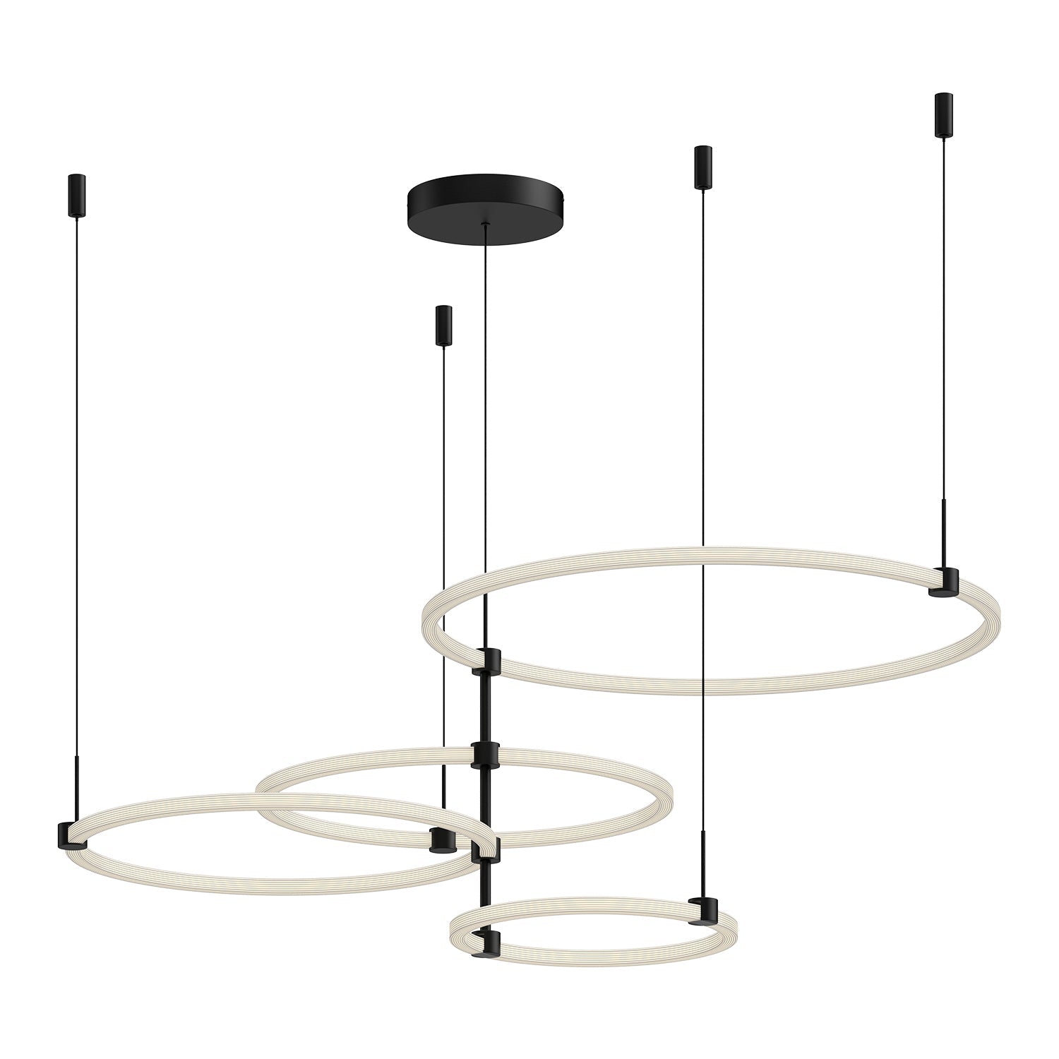 Bruni 55-in Chandelier — Black