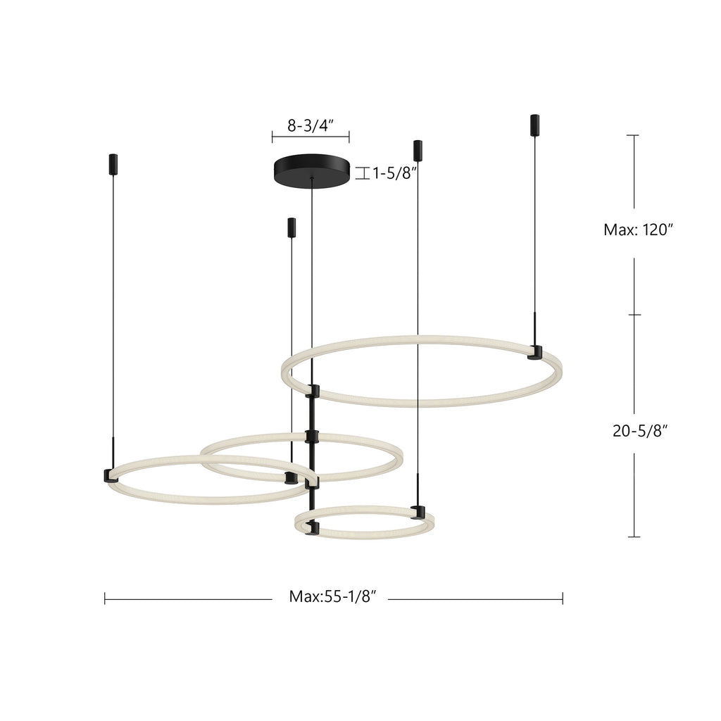 Bruni 55-in Chandelier