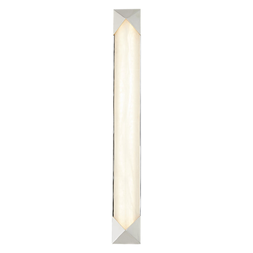 Caesar 25-in Wall/Vanity Light — Polished Nickel/Alabaster