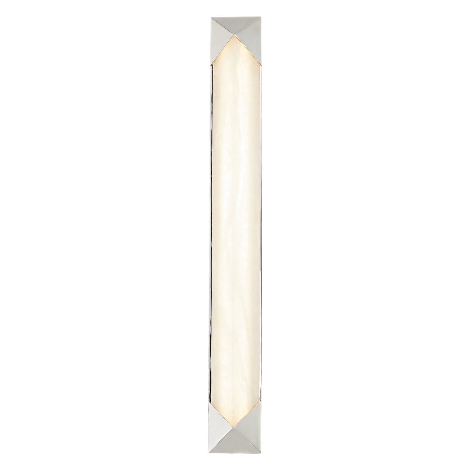 Caesar 25-in Wall/Vanity Light — Polished Nickel/Alabaster