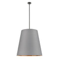 Calor 30-in Pendant — Gray Linen With Gold Parchment/Urban Bronze