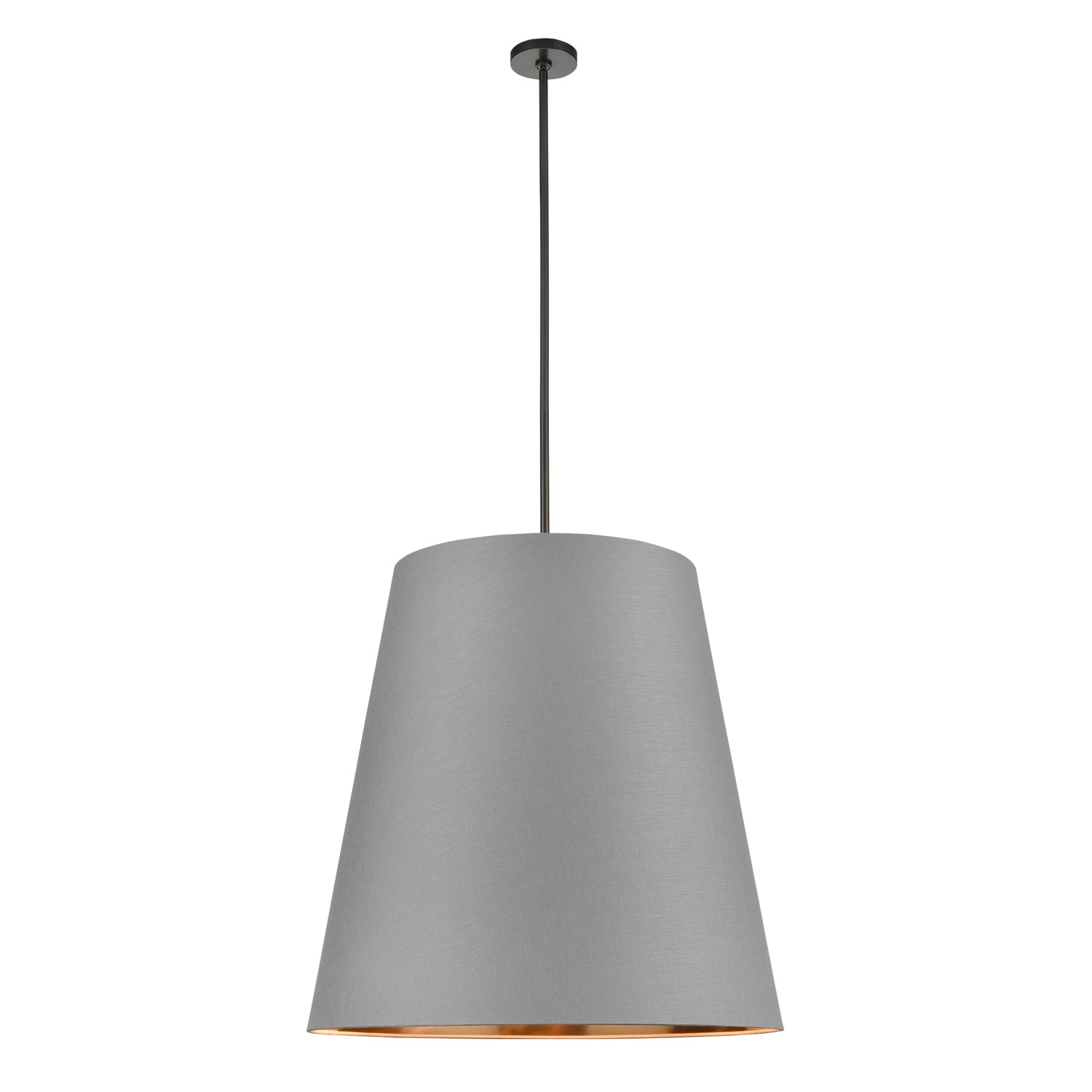 Calor 30-in Pendant — Gray Linen With Gold Parchment/Urban Bronze