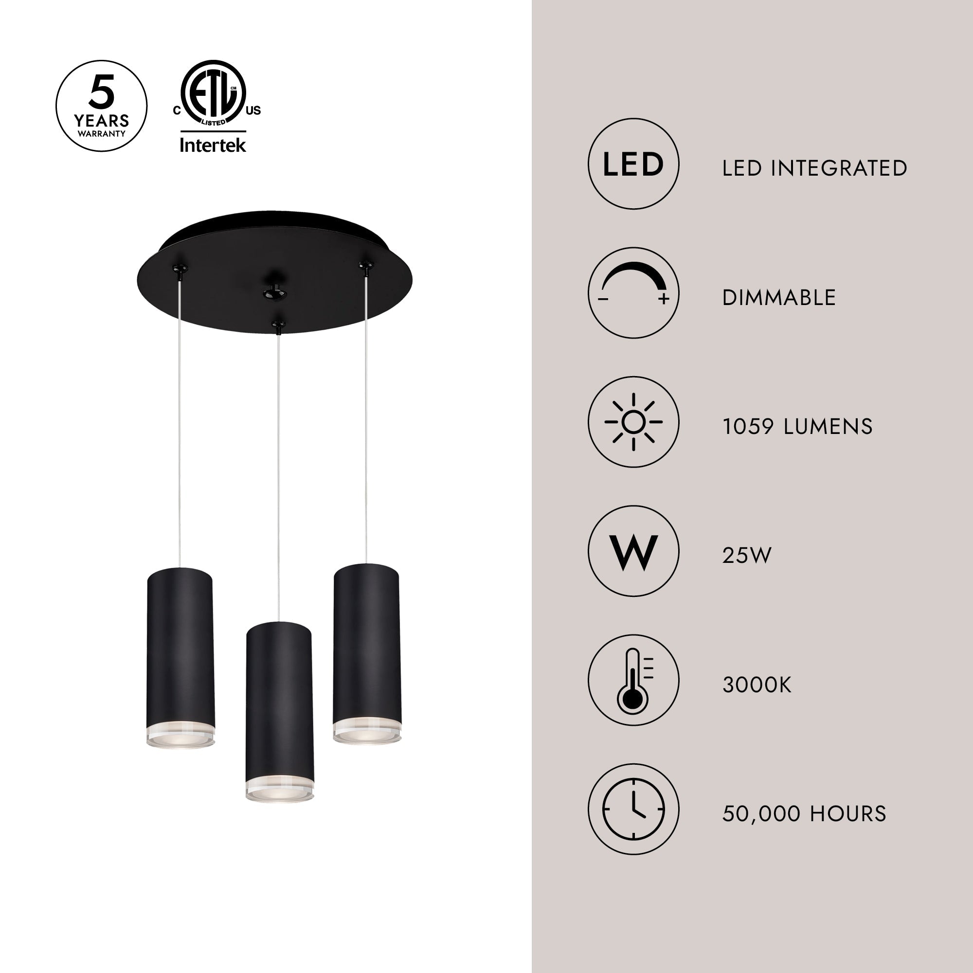 Cameo 3-in 3 Head Multi Pendant