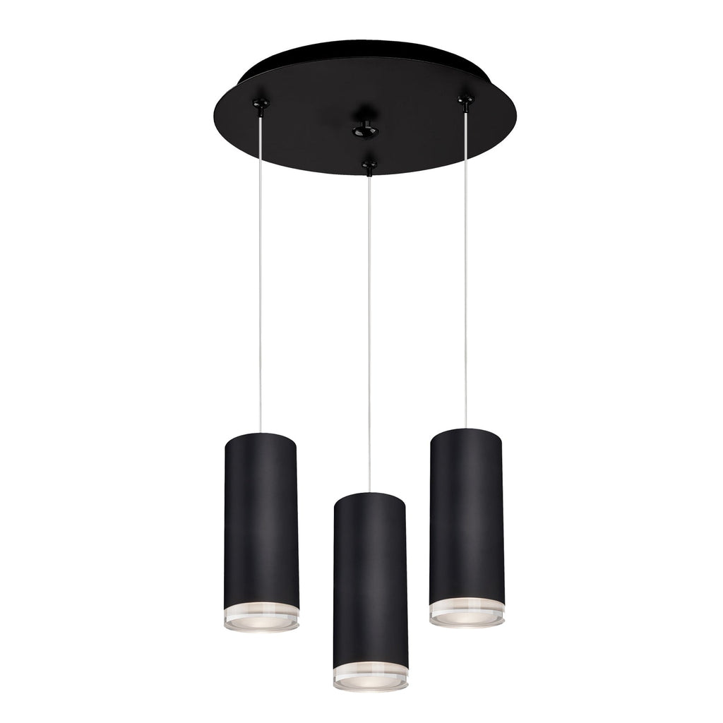 Cameo 3-in 3 Head Multi Pendant — Black