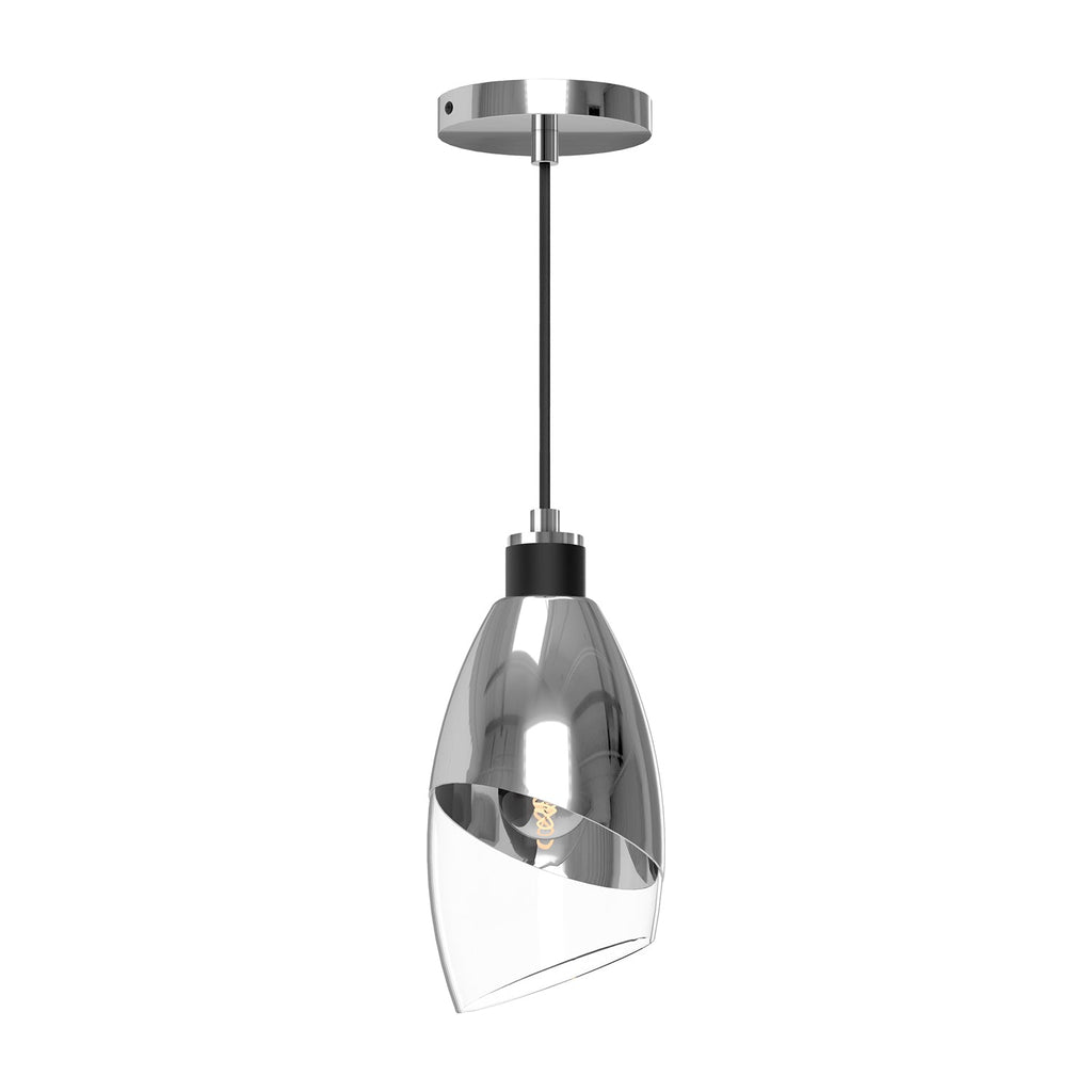 Capri 5-in Pendant — Chrome/Clear Glass