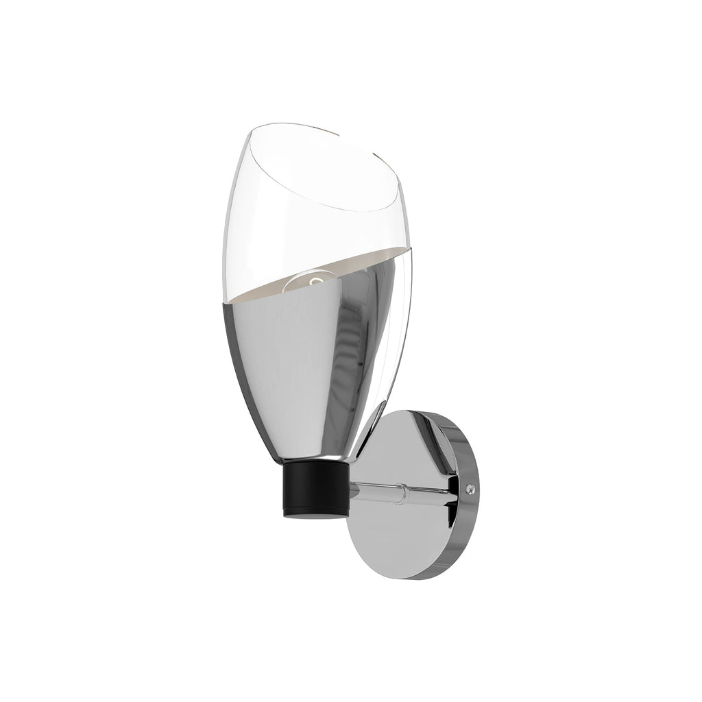 Capri 5-in Wall/Vanity Light — Chrome/Clear Glass