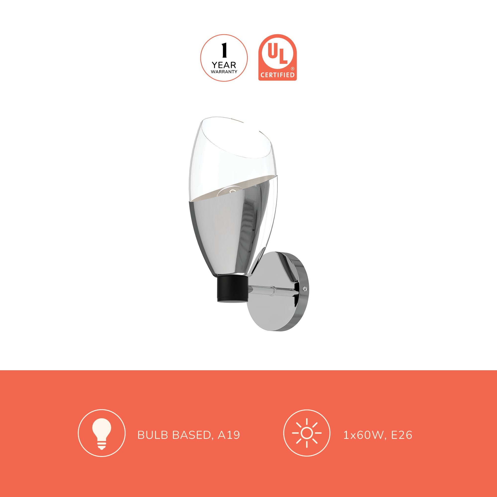 Capri 5-in Wall/Vanity Light