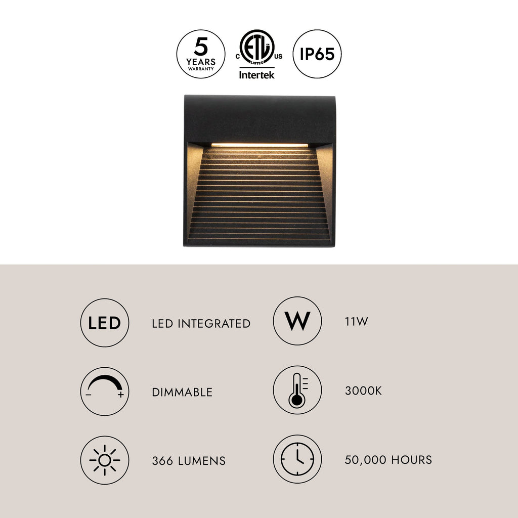 Casa 5-in Exterior Wall Sconce