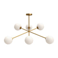 Cassia 40-in Chandelier — Aged Gold/Opal Matte Glass