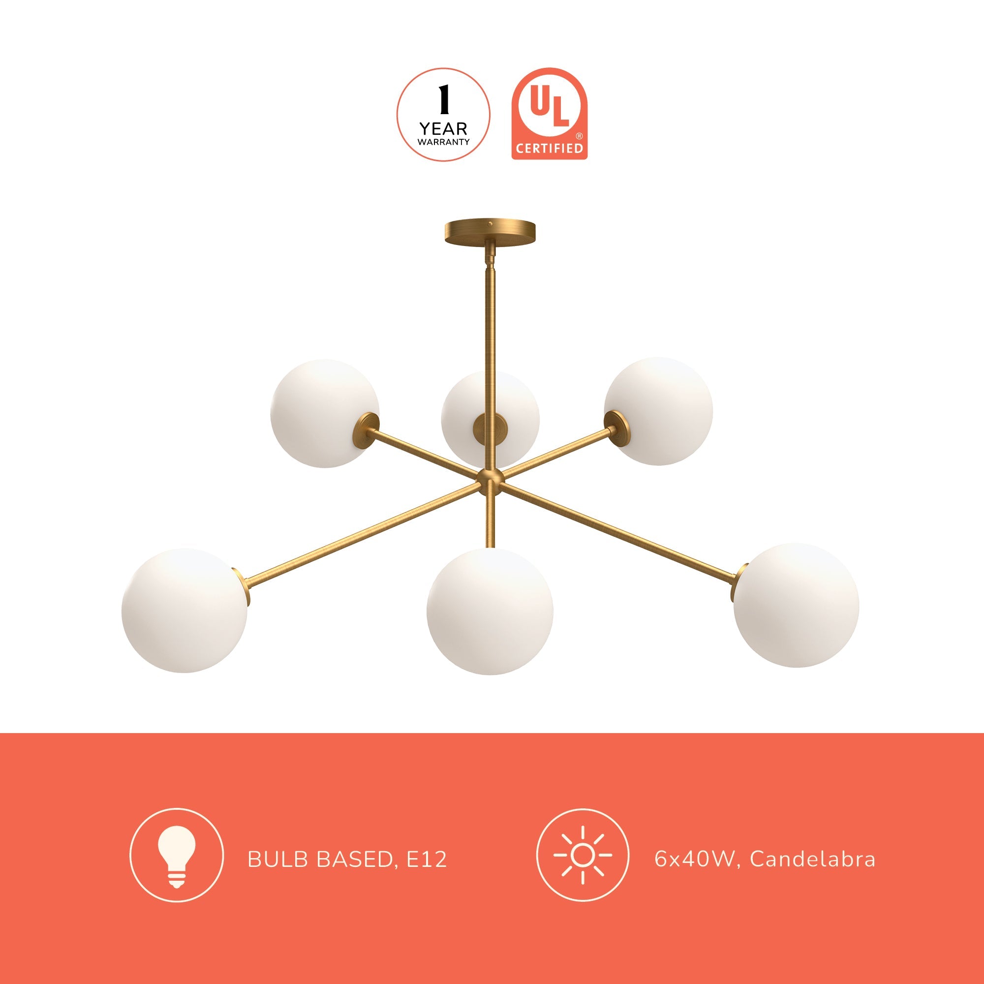 Cassia 40-in Chandelier