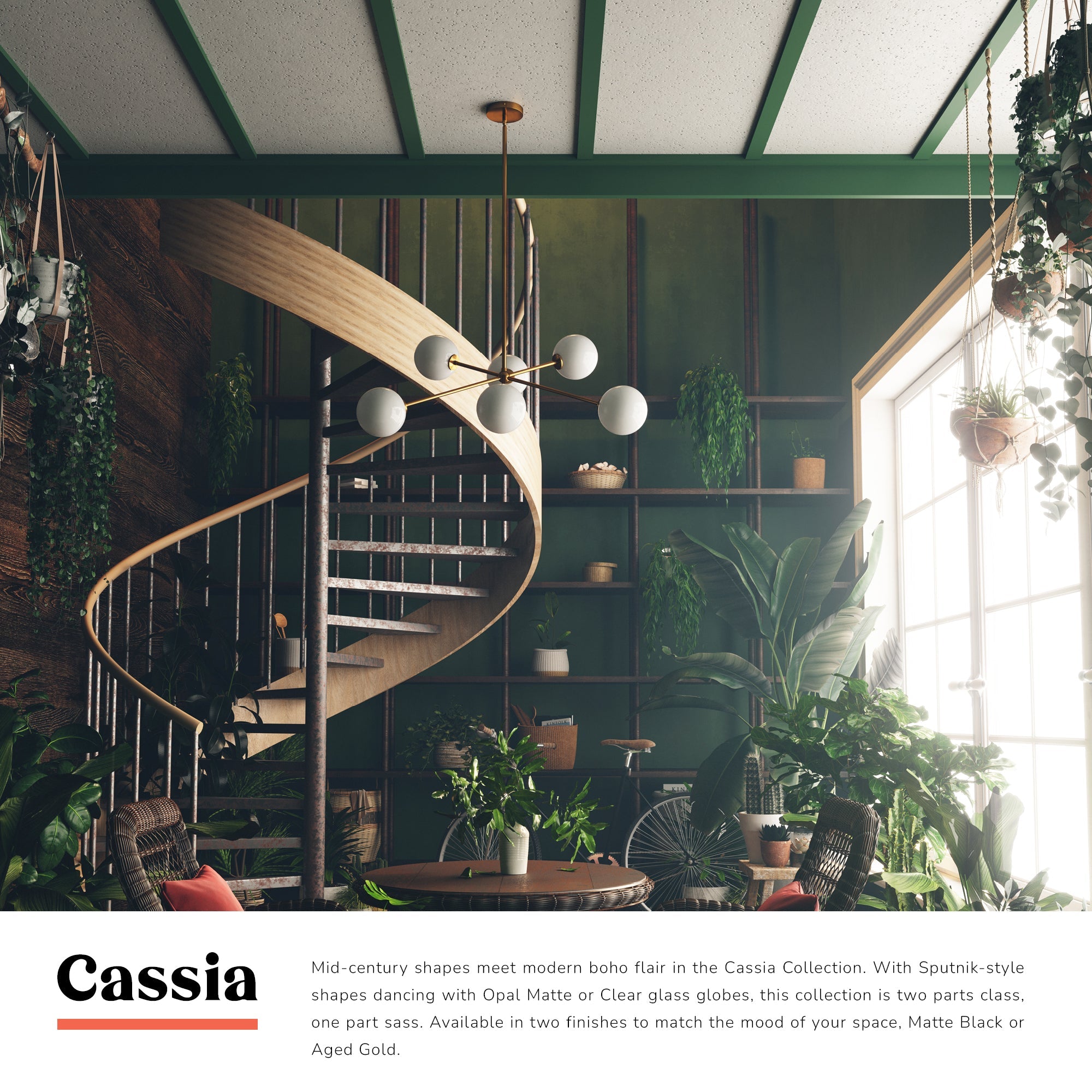 Cassia 40-in Chandelier