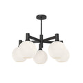 Castilla 29-in Chandelier — Matte Black/Opal Matte Glass